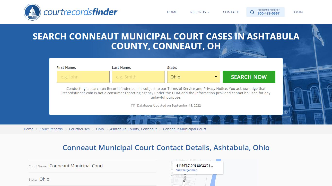 Conneaut Municipal Court Case Search - Ashtabula County, OH - RecordsFinder