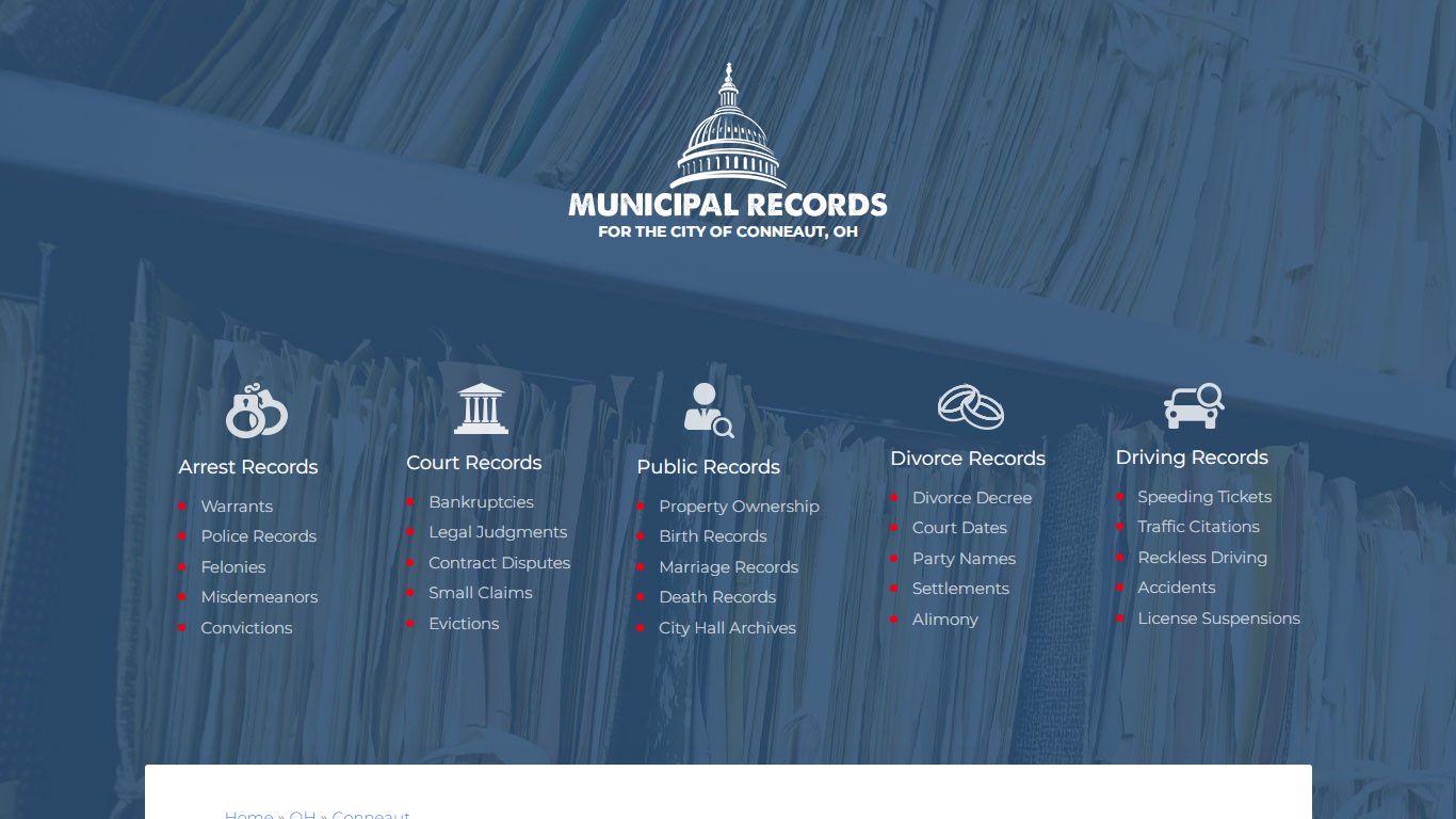 Municipal Records in Conneaut oh